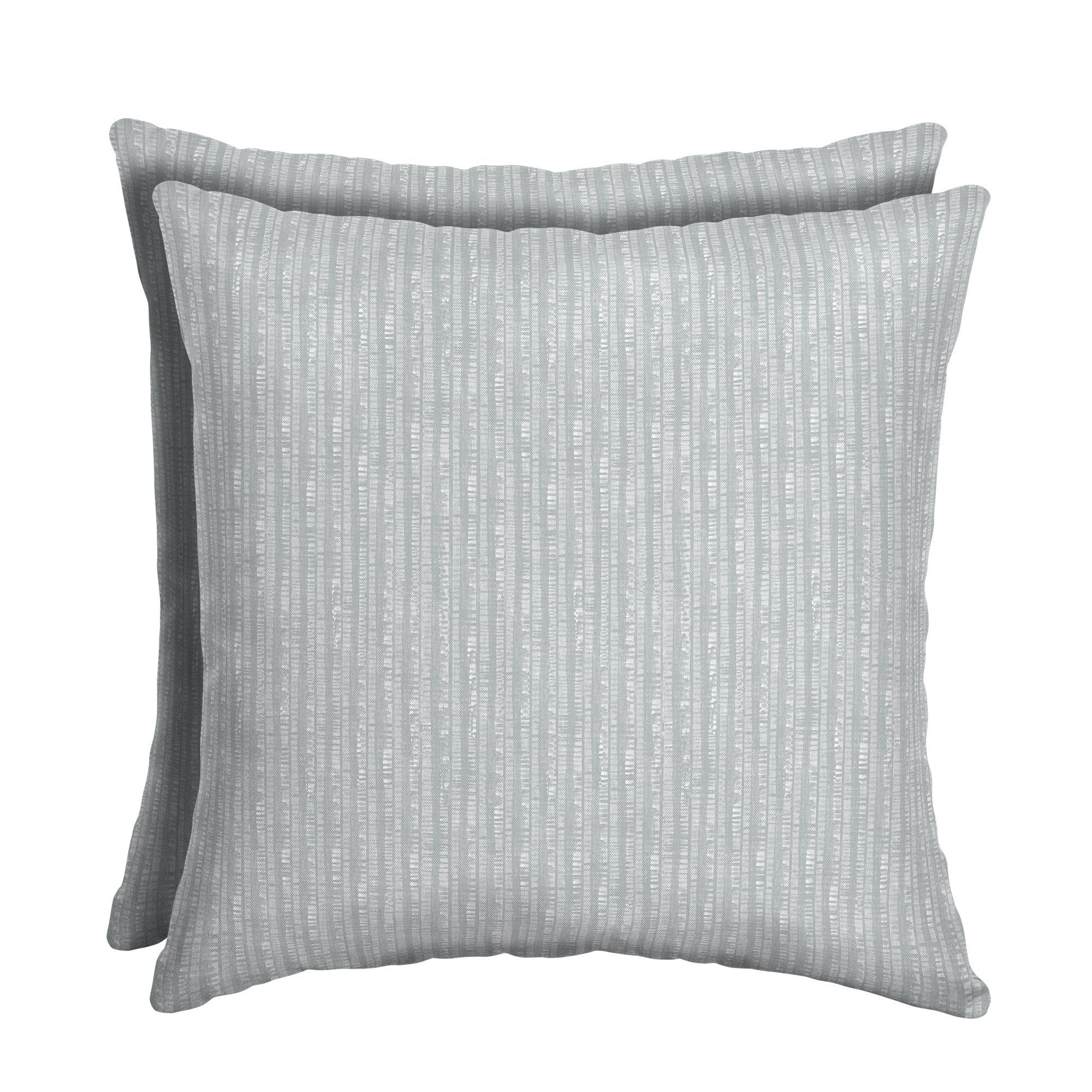 Mainstays Grey Outdoor Patio 16" Throw Pillow, Set of 2 | Walmart (US)