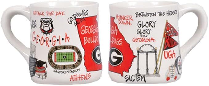 Magnolia Lane NCAA Georgia Collegiate UGA Bulldogs Icon Ceramic Mug | Amazon (US)