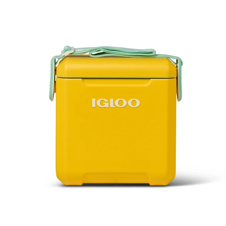 Igloo 11 qt. Tag-A-Long, Hard Sided Cooler, Yellow and Mint | Walmart (US)
