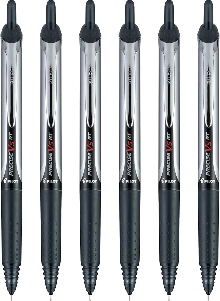 Pilot, Precise V5 RT Refillable & Retractable Rolling Ball Pens, Extra Fine Point 0.5 mm, Black, ... | Amazon (US)