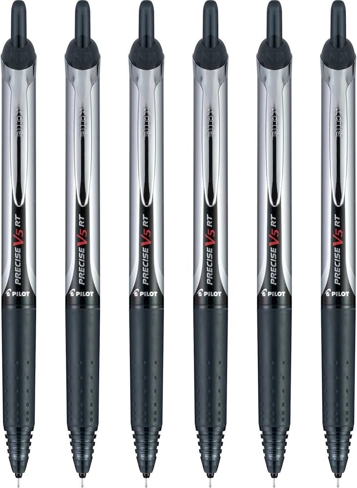 Pilot, Precise V5 RT Refillable & Retractable Rolling Ball Pens, Extra Fine Point 0.5 mm, Black, ... | Amazon (US)