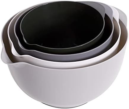 BoxedHome Classic Mixing Bowl Set, BPA Free Plastic, Microwave and Dishwasher Safe (Set of 4, Gre... | Amazon (US)