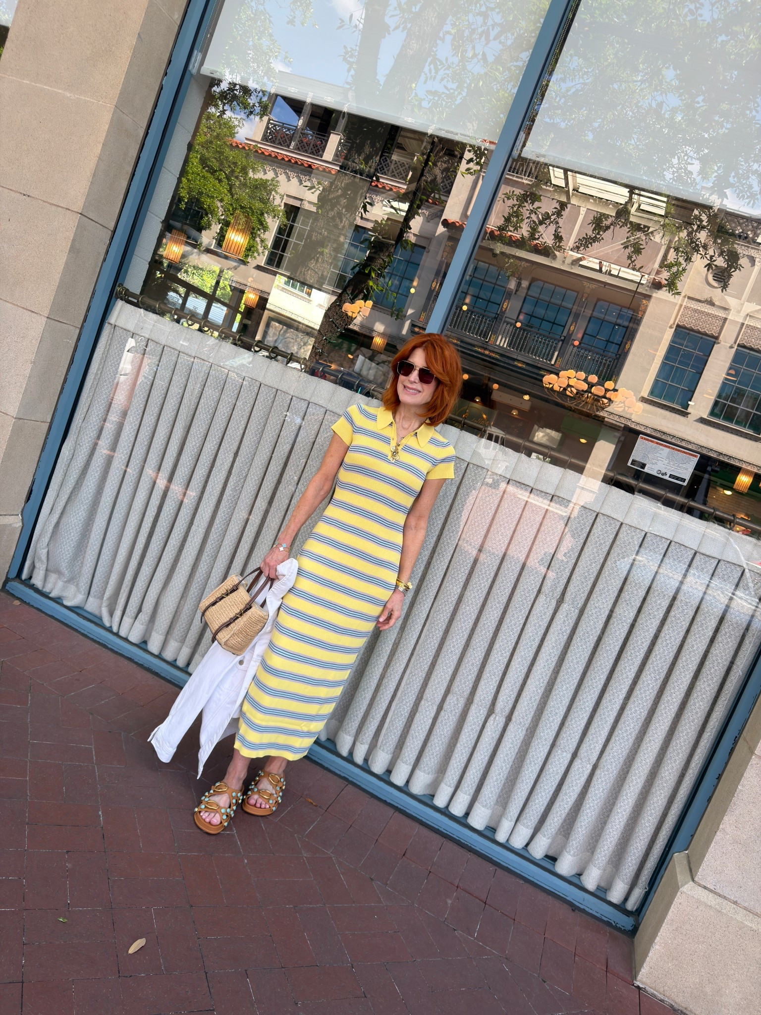 Stripes for spring and summer? How clever! Love this fun sunny dress. 

#LTKOver40 #LTKootd #LTKdayinmylife