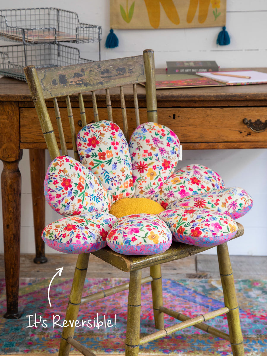 Reversible Seat & Floor Cushion - Flower | Natural Life
