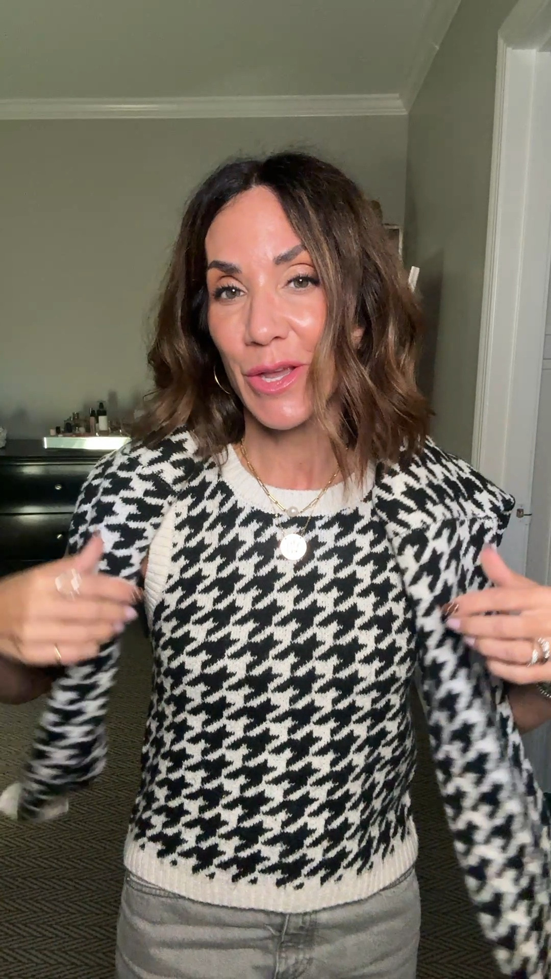 Size small in both pieces
Size down in jeans 

#LTKootd #LTKmomlife #LTKPetite