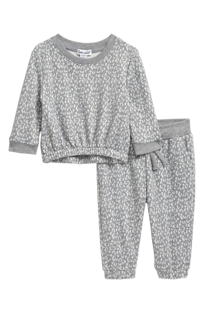 Kids' Leopard Sweatshirt and Joggers Set | Nordstrom