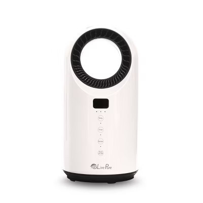 LivePure LP2200 Turbine Vortex Auto-Duster Ceramic Heater – 1500W, Remote Control, 12-Hour Timer Digital Thermostat, 60° Oscillation, Indoor Space | Target