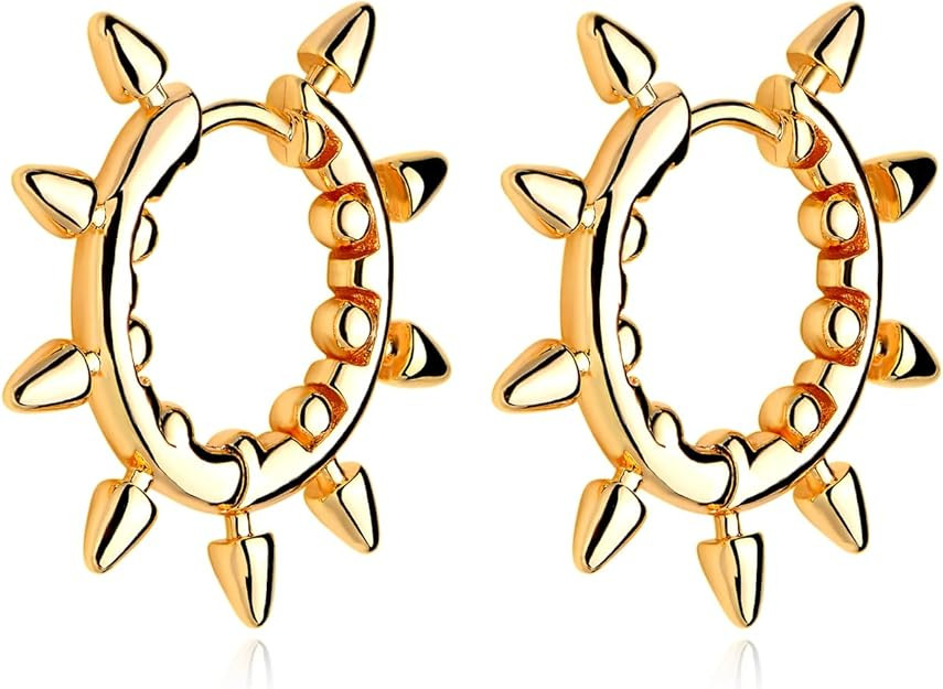 MYEARS Women Earrings Gold Huggie Hoop 14K Small Simple Hypoallergenic Everyday Jewelry | Amazon (US)