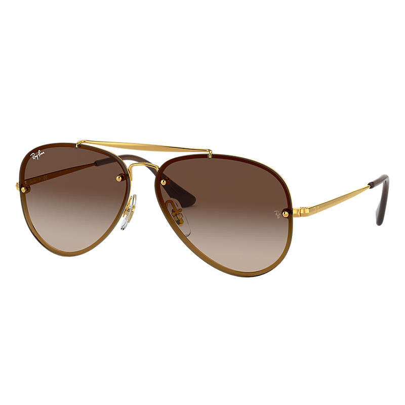 Ray-Ban Blaze Aviator Junior Gold, Brown Lenses - RJ9548SN | Ray-Ban (US)