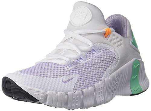 Nike Women's Free Metcon 4 CZ0596-010, White/Dark Smoke Grey/Green Glow/Infinite Lilac, 9.5 | Amazon (US)