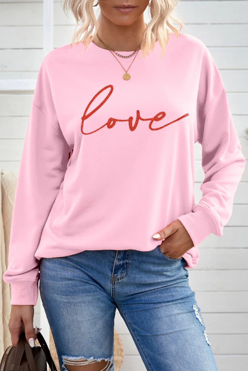 'Val' LOVE Dropped Shoulder Sweatshirt | Goodnight Macaroon