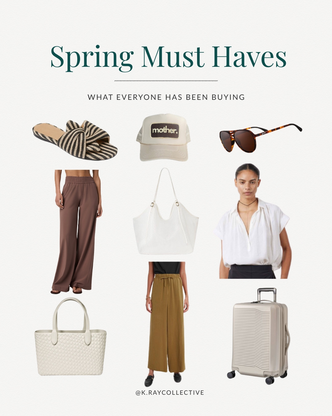 Best selling styles in April!  Long flowy pants for spring, summer sandals, tortoise sunglasses and more affordable finds. 