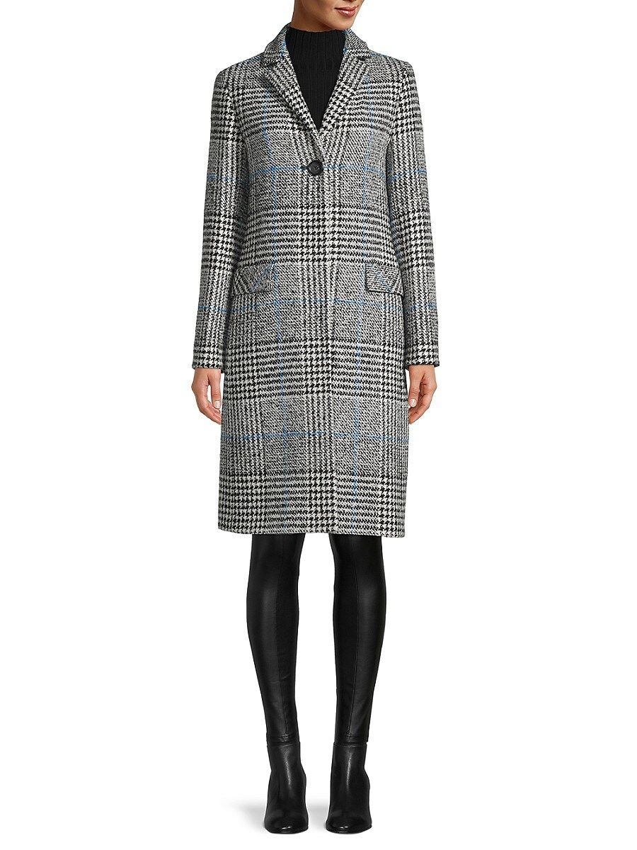 Cinzia Rocca Icons Women's Houndstooth Checked Coat - White Black - Size 10 | Saks Fifth Avenue OFF 5TH
