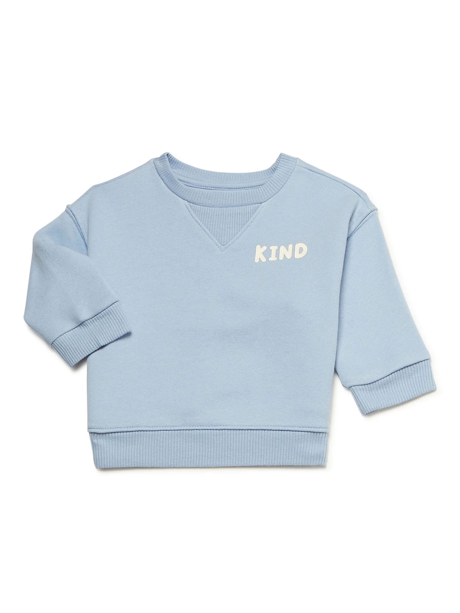 easy-peasy Baby Solid French Terry Crew Sweatshirt, Sizes 0/3-24 Months | Walmart (US)