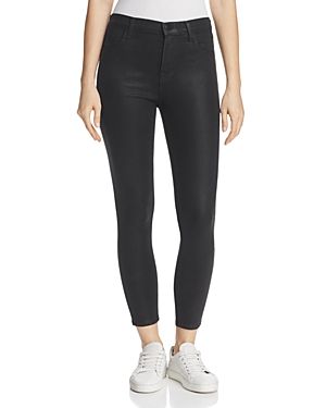 J Brand Alana Coated High Rise Crop Jeans in Fearless | Bloomingdale's (US)