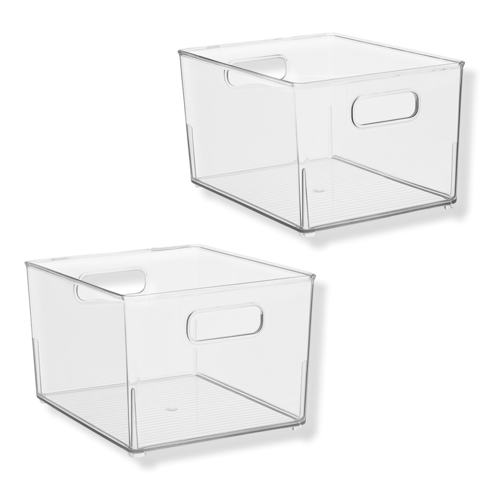 iDesign Small Stackable Bathroom Storage Bin - 2 ct | Ulta