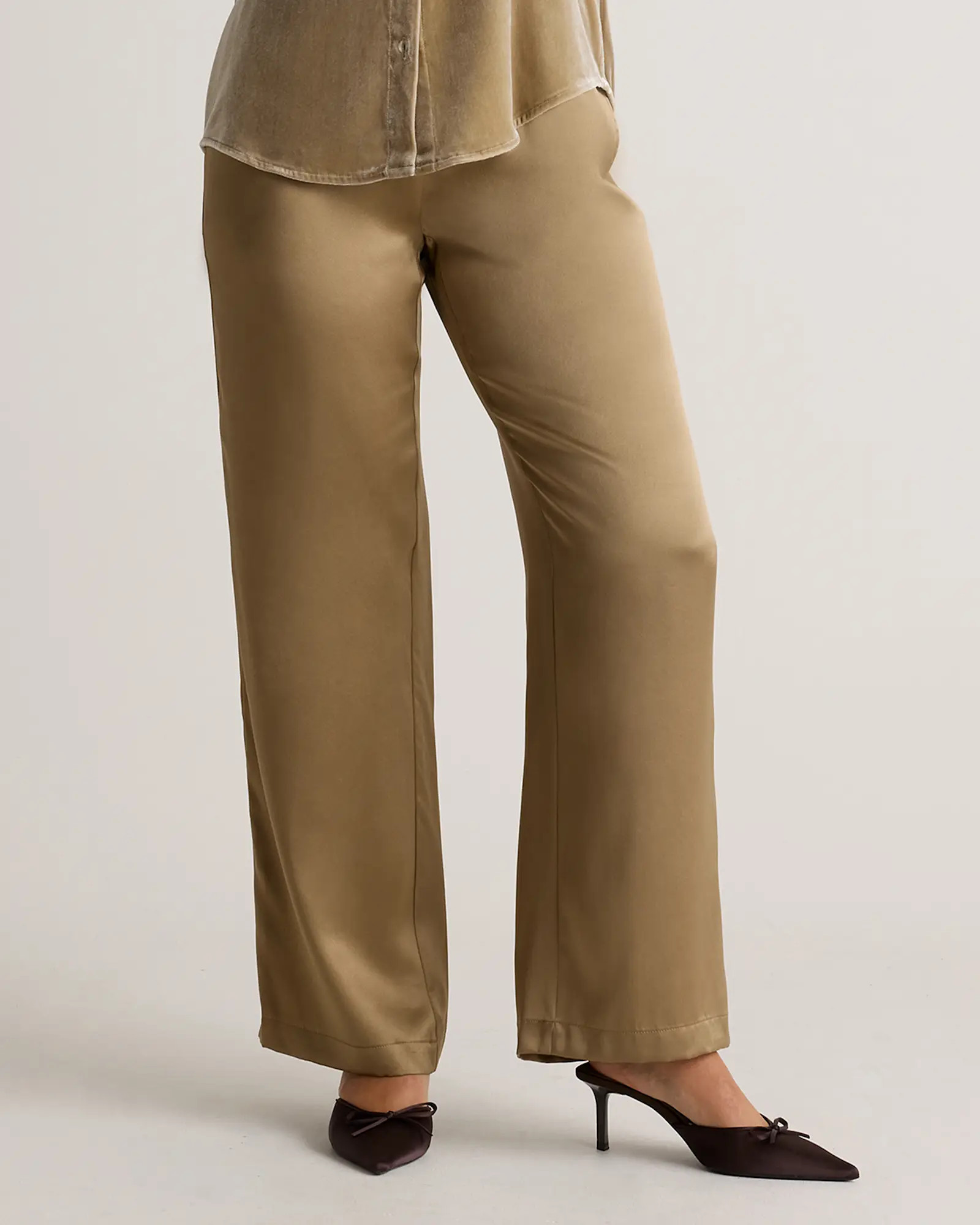 100% Washable Silk Drawstring Wide Leg Pants | Quince