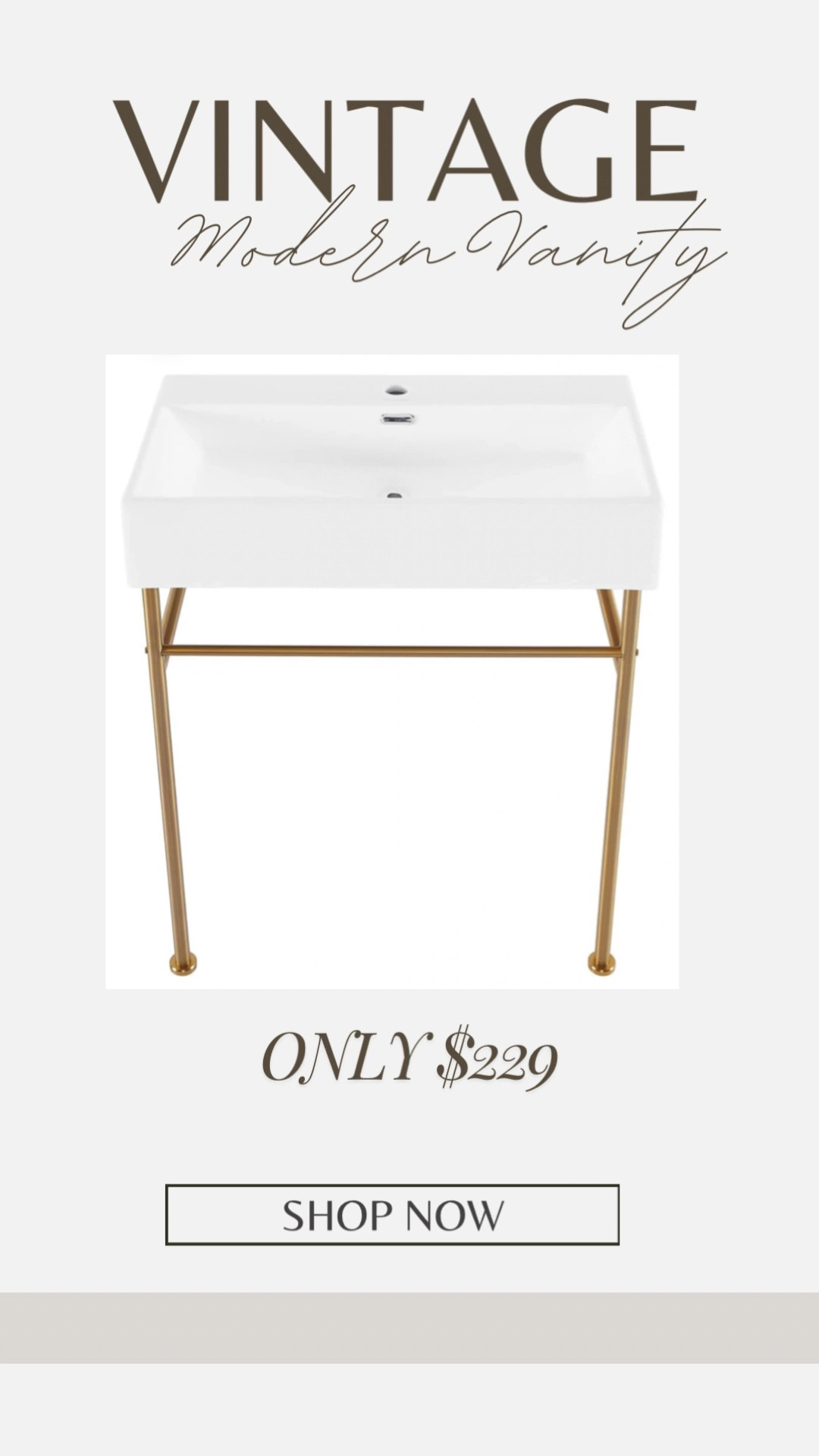 Vintage modern vanity that fits in a narrow space 

#LTKHome