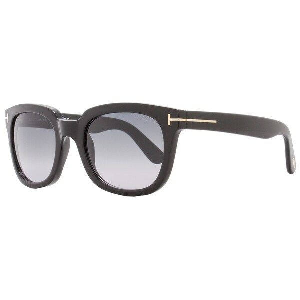 Tom Ford TF198 Campbell 01B Women's Shiny Black/Gold/Gray Gradient Lens Sunglasses | Bed Bath & Beyond