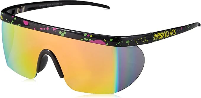 Tipsy Elves Sunglasses - Unisex Performance Sport Style Retro Mirrored Sunglasses | Amazon (US)