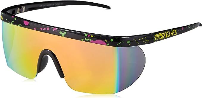Tipsy Elves Sunglasses - Unisex Performance Sport Style Retro Mirrored Sunglasses | Amazon (US)