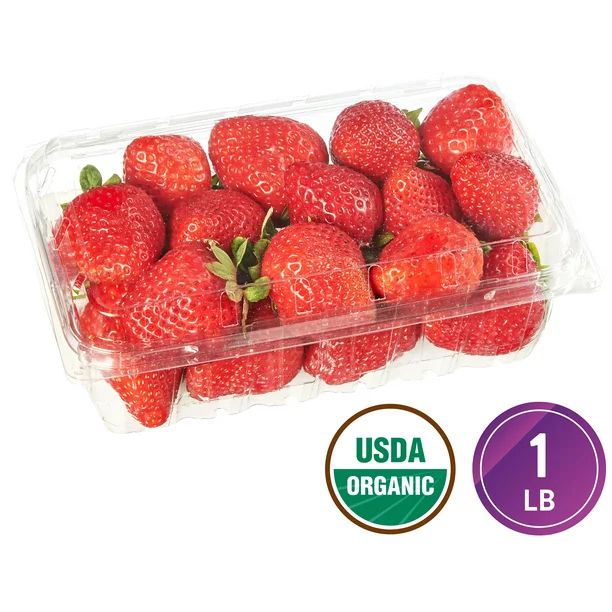 Fresh USDA Organic Strawberries, 1 lb | Walmart (US)