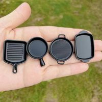 Dollhouse Metal Grilling Pan Miniature Cooking Mini Kitchen Cookware & Baking Dish Skillet Grill For Dolls House | Etsy (US)