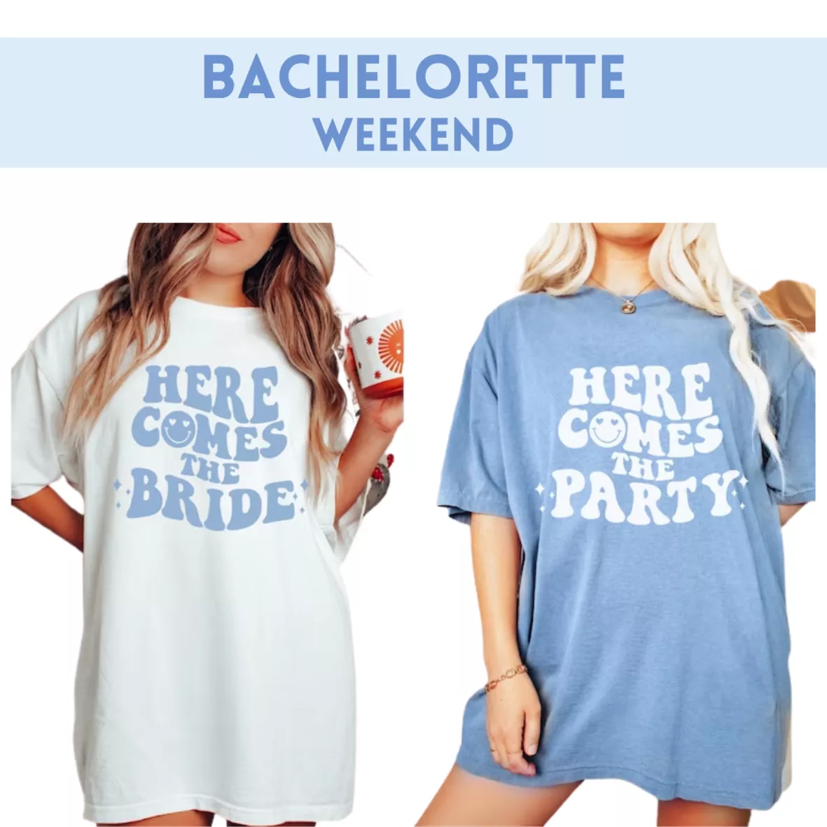 Here Comes the Bride/Party Retro Bachelorette Tees