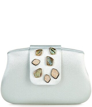 Jackie Satin Stone Minaudiere Clutch Bag | Dillard's