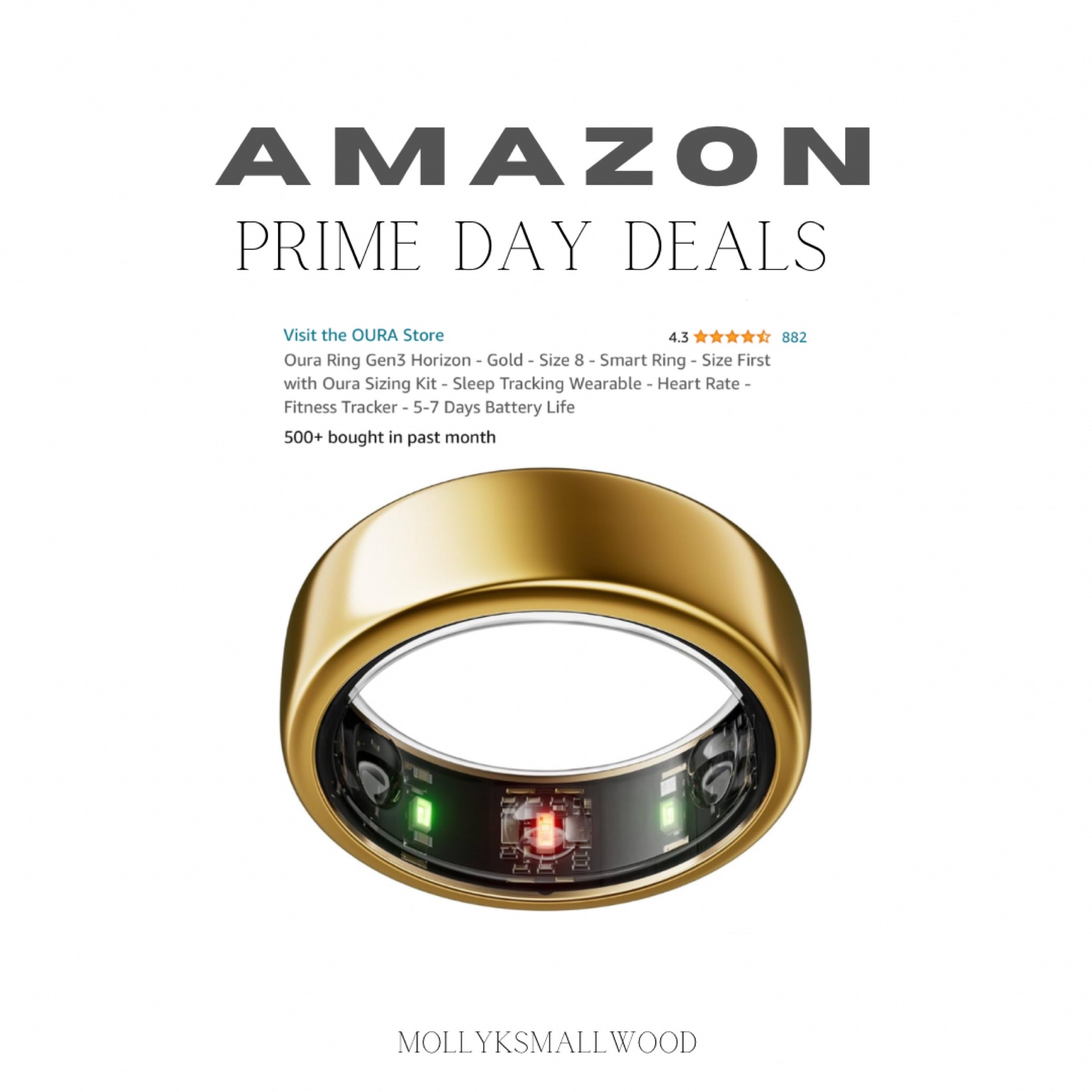 OURA RING IS ON SALE!  I love this thing so much! Literally use it 24/7 and this is a great time to buy it if you have been eyeing it! #amazonprimeday 

#LTKFitness #LTKActive #LTKSaleAlert