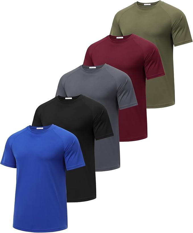 PINSPARK Gym Workout Shirts Short Sleeve Athletic Tshirts | Amazon (US)