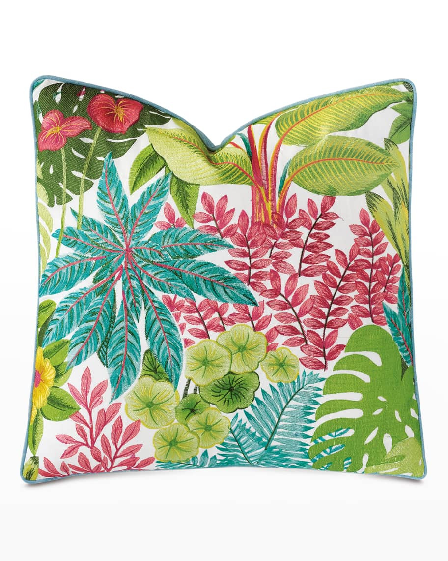 Eastern Accents St. Barths Embroidered Accent Pillow | Neiman Marcus