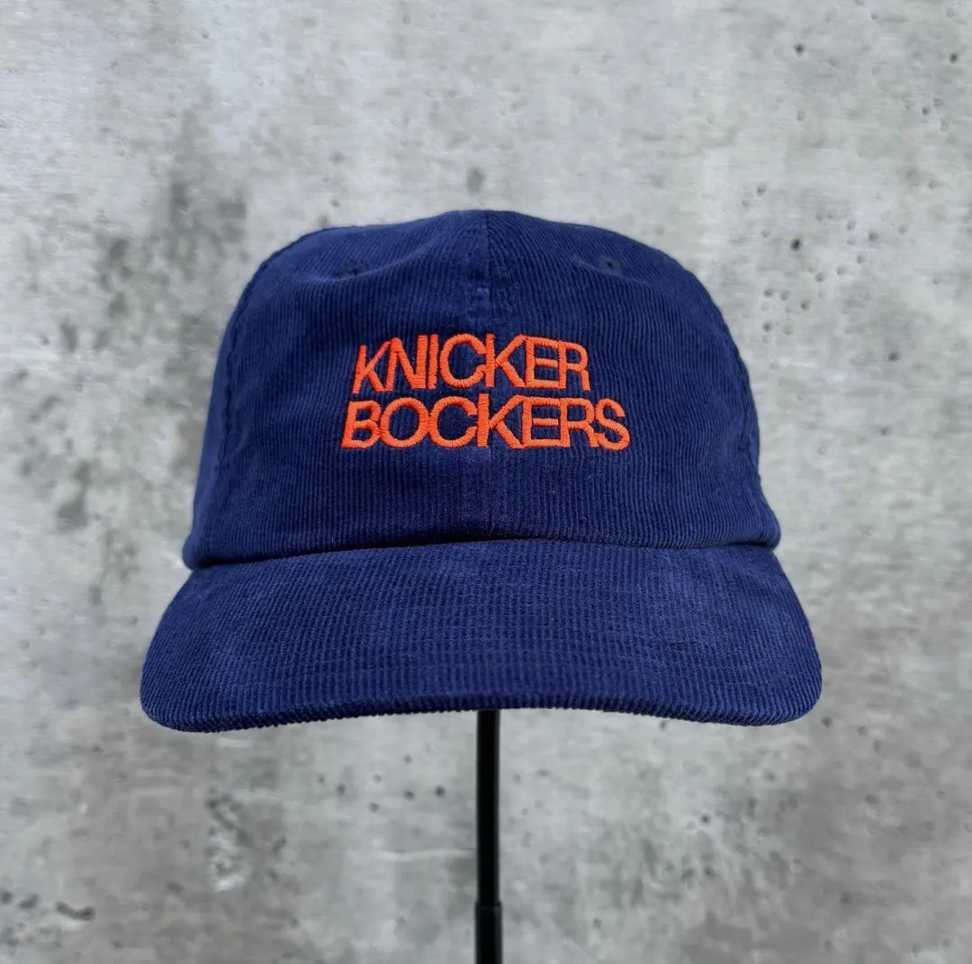 Knickerbockers Corduroy Embroidered Hat - Navy - Orange - Etsy | Etsy (Global)