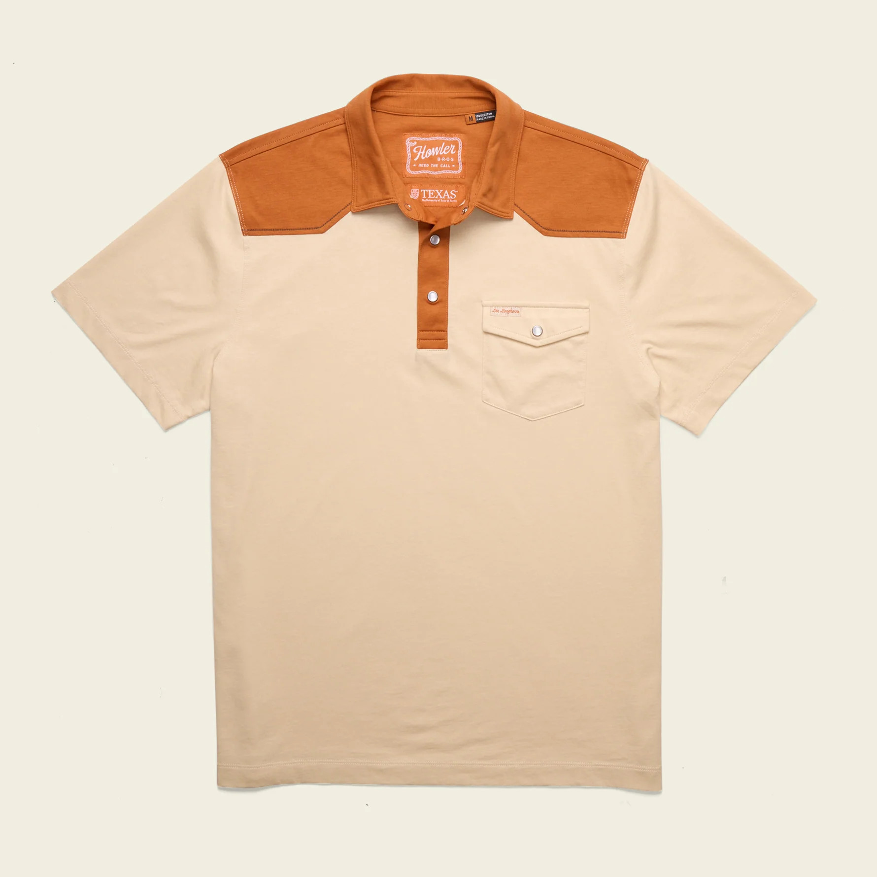 Texas Longhorns Ranchero Polo - Burnt Orange / White | Howler Brothers