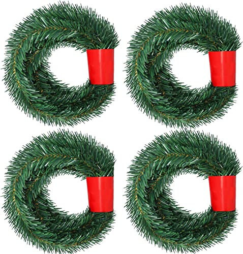 DearHouse 80Feet Christmas Garland, 4 Strands Artificial Pine Garland Soft Greenery Garland for Holiday Wedding Party,Stairs,Fireplaces Decoration, Outdoor/Indoor Use | Amazon (US)
