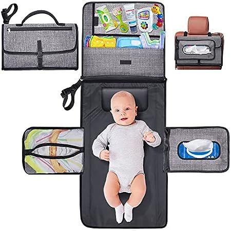 Portable Diaper Changing Pad, Portable Changing pad for Newborn Girl & boy - Baby Changing Pad with  | Amazon (US)