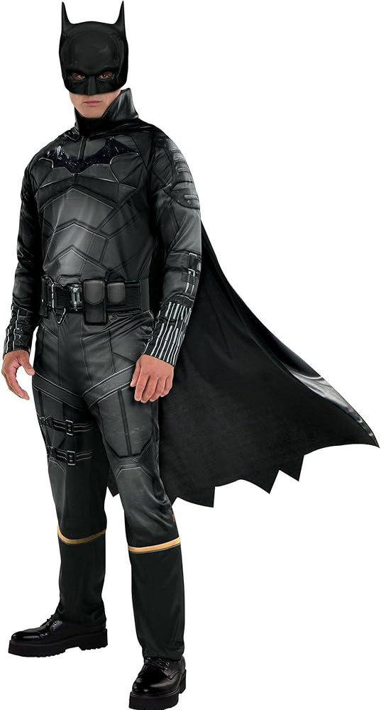 Party City Batman Costume for Men - DC Justice League Costume Includes Jumpsuit, Cape, Mask & Mor... | Amazon (US)