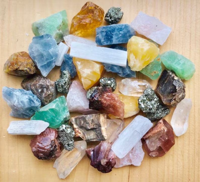 Rough Natural Crystals-Natural Stones-Crystal Mix-Rough Crystals Bulk-Mixed Gemstones-4 oz, 8 oz,... | Etsy (US)