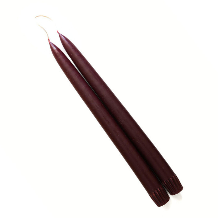 The 11 Inch Hand-Dipped Taper Candle In Burgundy Candles | Minted