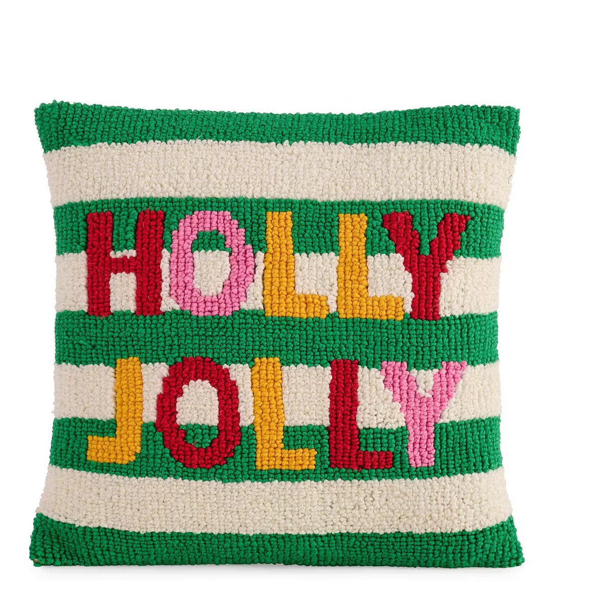 Shiraleah "Holly Jolly" Tufted Decorative Christmas Pillow | Target
