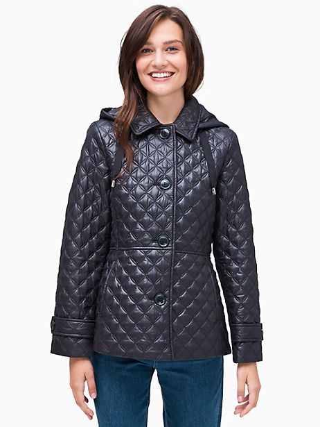 Kate Spade Quilted Jacket, Black - XS | Kate Spade Outlet