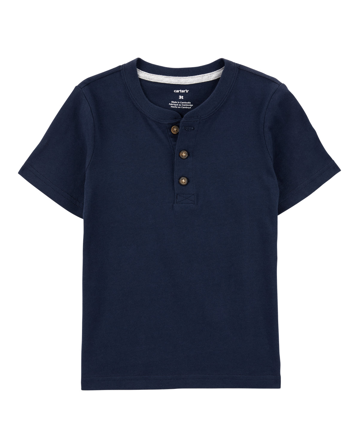Toddler Short-Sleeve Henley Tee | Carter's Inc