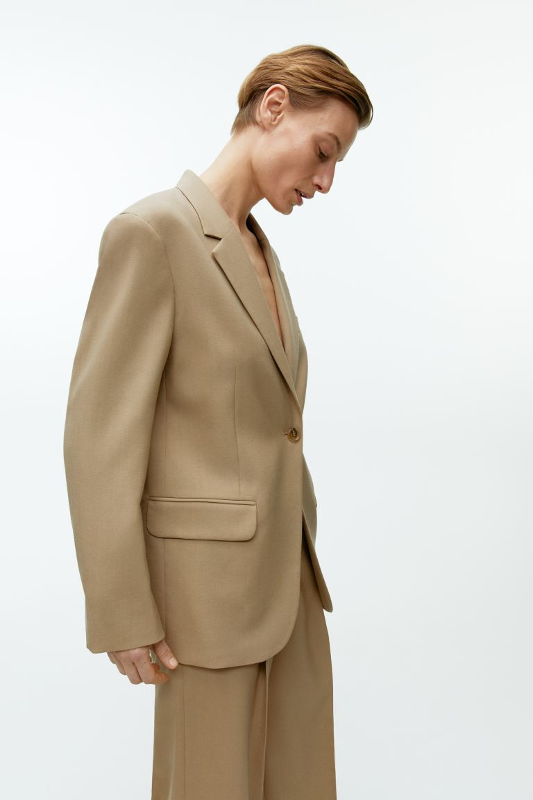 Oversized hopsack blazer van wolmix | H&M (DE, AT, CH, NL, FI)