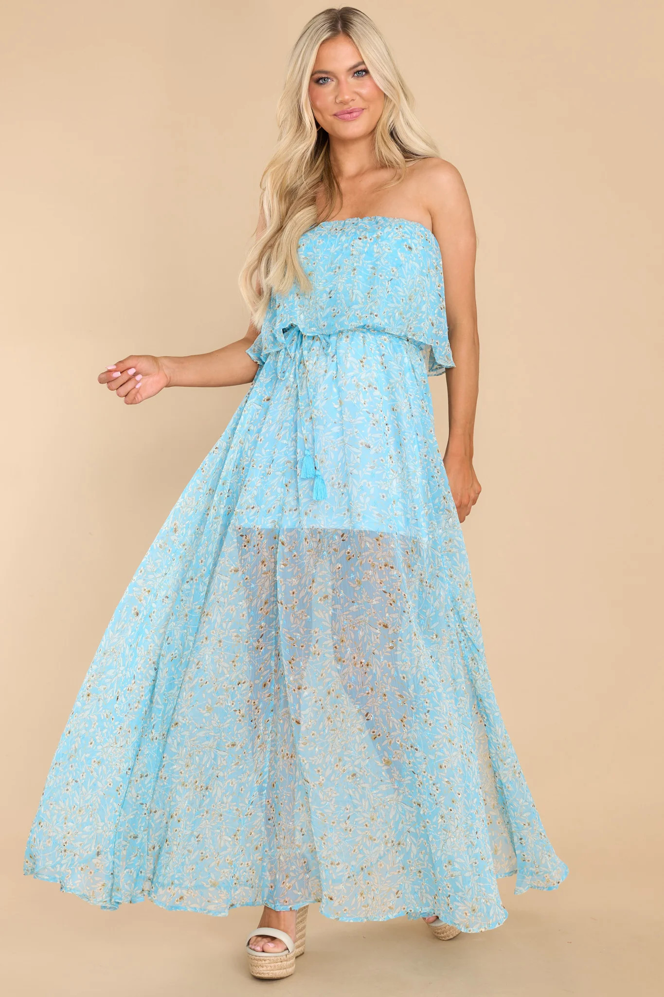 Ready To Love Light Blue Maxi Dress | Red Dress 