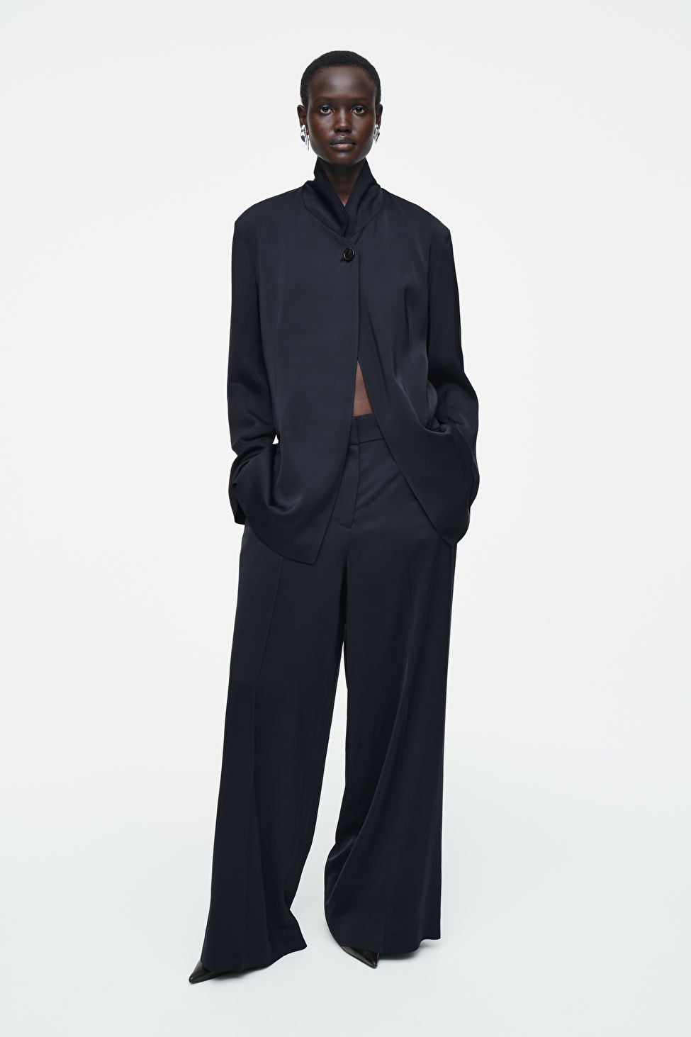 TAILORED SATIN WIDE-LEG PANTS | COS (US)