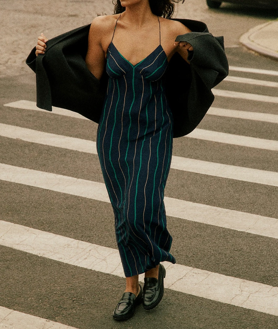 Woven with eco-friendly Lenzing™ Ecovero™ fibers and printed with wavy stripes, this fan-favorite midi slip dress drapes beautifully on the body. With thin cami straps, a sexy V-neckline and angular seaming at the bust, it's the perfect one-and-done party piece, or wear it layered for an easy pared-down moment.
🖤Body-skimming fit.
🖤Made of Lenzing™ Ecovero™, a sustainable fabric created with natural fibers and a more eco-friendly process.
🖤Madewell
🖤fall outfit inspo
🖤fall dress

#LTKSale #LTKSeasonal #LTKunder100