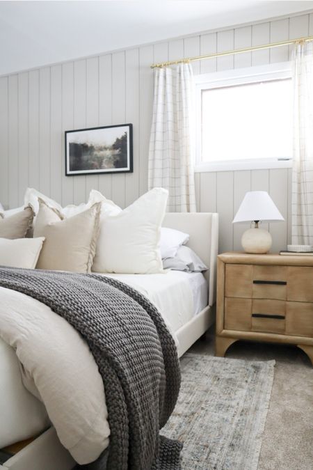 Bedroom decor, neutral bedding, home decor  

#LTKhome #LTKunder50 #LTKstyletip