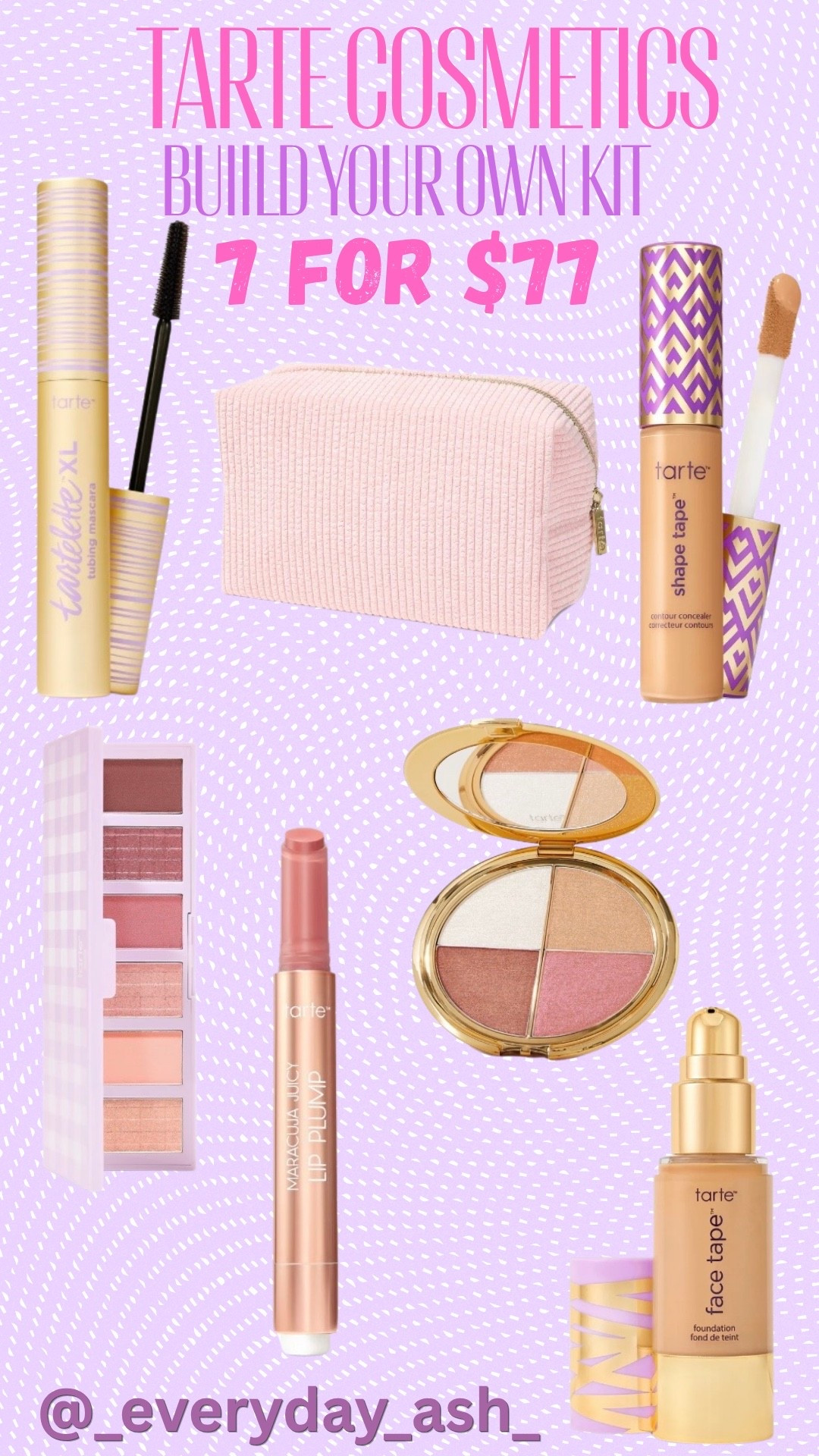 TARTE COSMETICS 💋💄💜

Create your own kit for $77! You get 7 full size products! ✨👏

* for lips - I love a rosy tone ( dragonfruit, tulip, mixed berry, primrose) 
Shape tape - light neutral 
Face tape - light medium neutral


 Makeup, lipgloss, makeup bag, eyeshadow, cheek pallete, beauty finds

#LTKgrwm #LTKmorningroutine #LTKBeauty