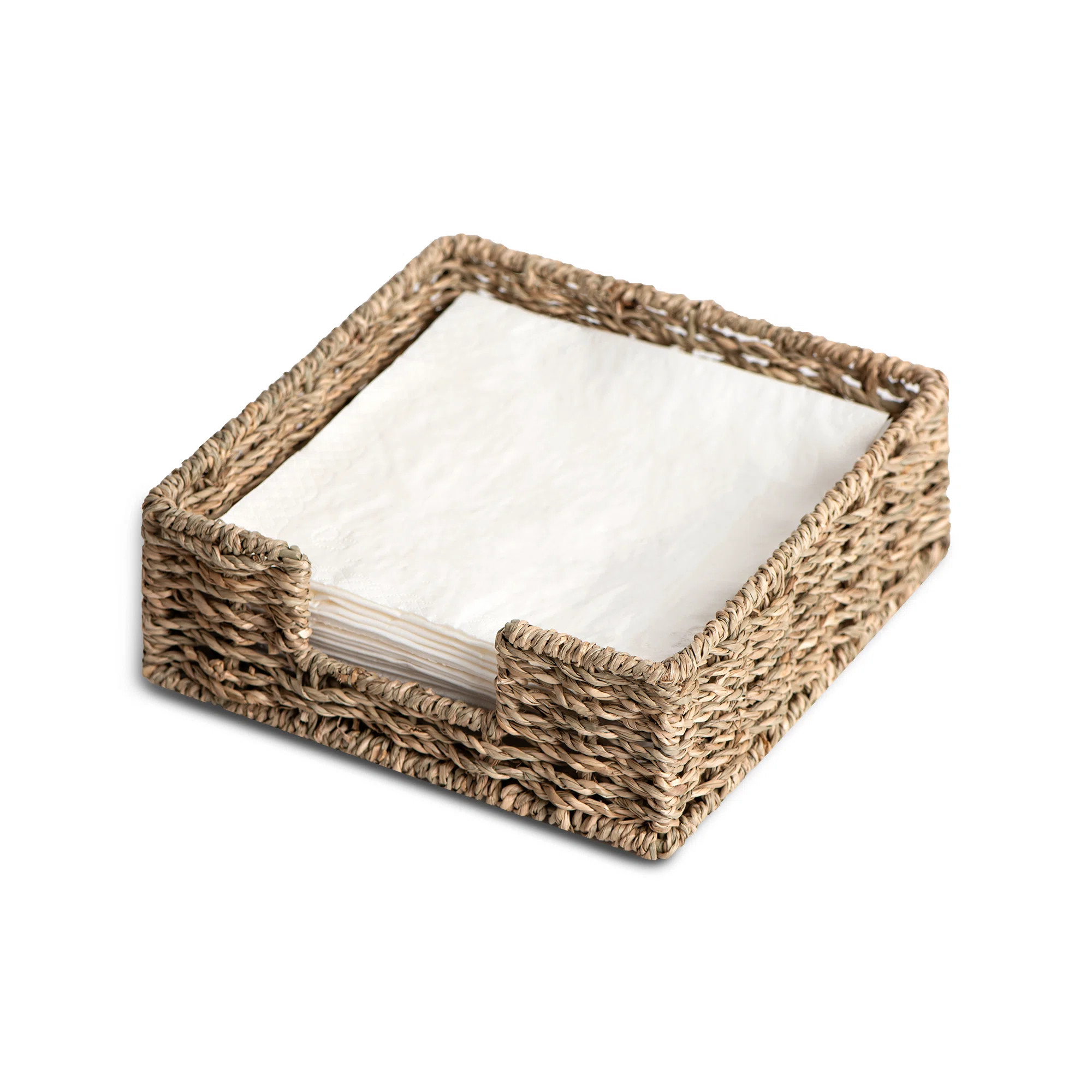 StorageWorks Wicker Napkin Holder, Wicker Baskets and Serving Tray for Kitchen, Rattan Napkin Hol... | Wayfair North America
