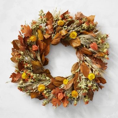 Autumn Splendor Live Wreath | Williams-Sonoma